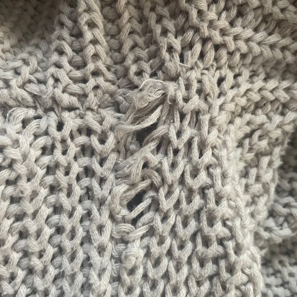 Free People Sweater Womens Size Medium Damsel Bell Sleeve Cropped Gray Oversized - Picture 9 of 9